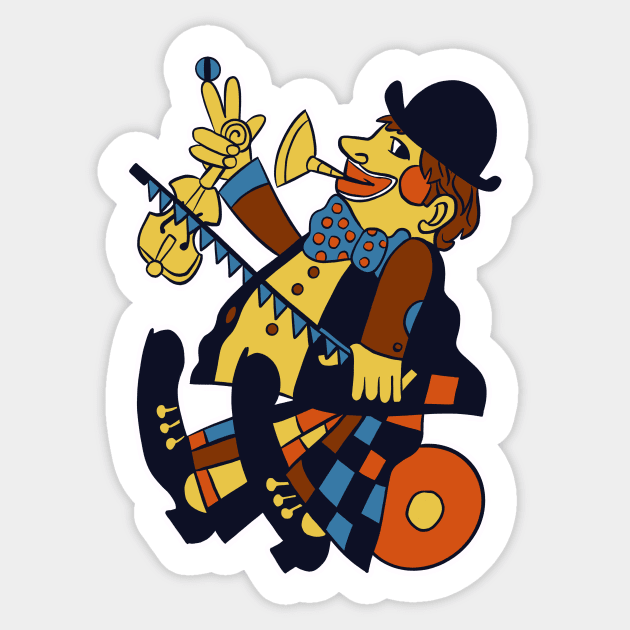 Jim The Clown Sticker by sombreroinc